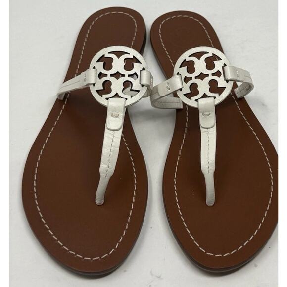 Tory Burch Minnie Miller Gabriel White 6.5 leather - Picture 1 of 7